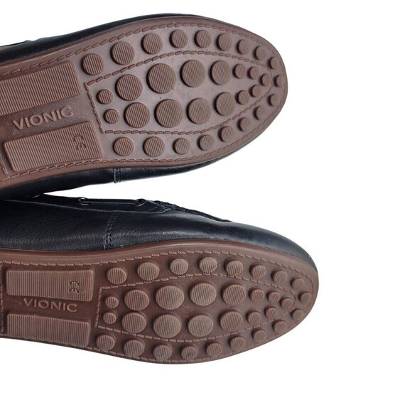 Vionic Women's Honor Virginia Black Leather Loafers, Boat Shoes Size 8 - Picture 10 of 11